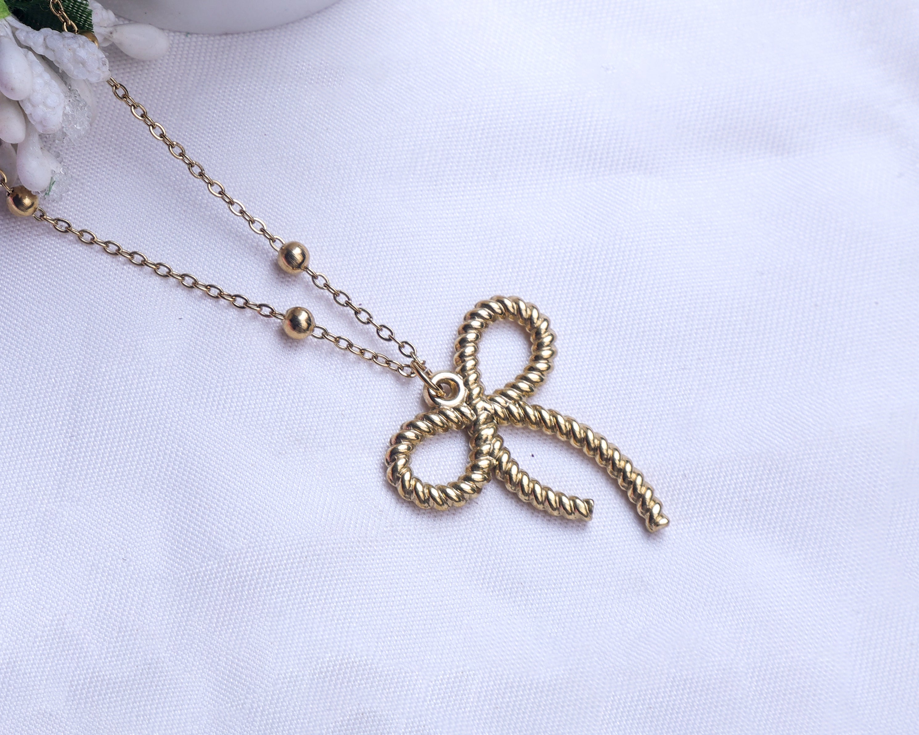 Bow Knot Anti-Tarnish Necklace