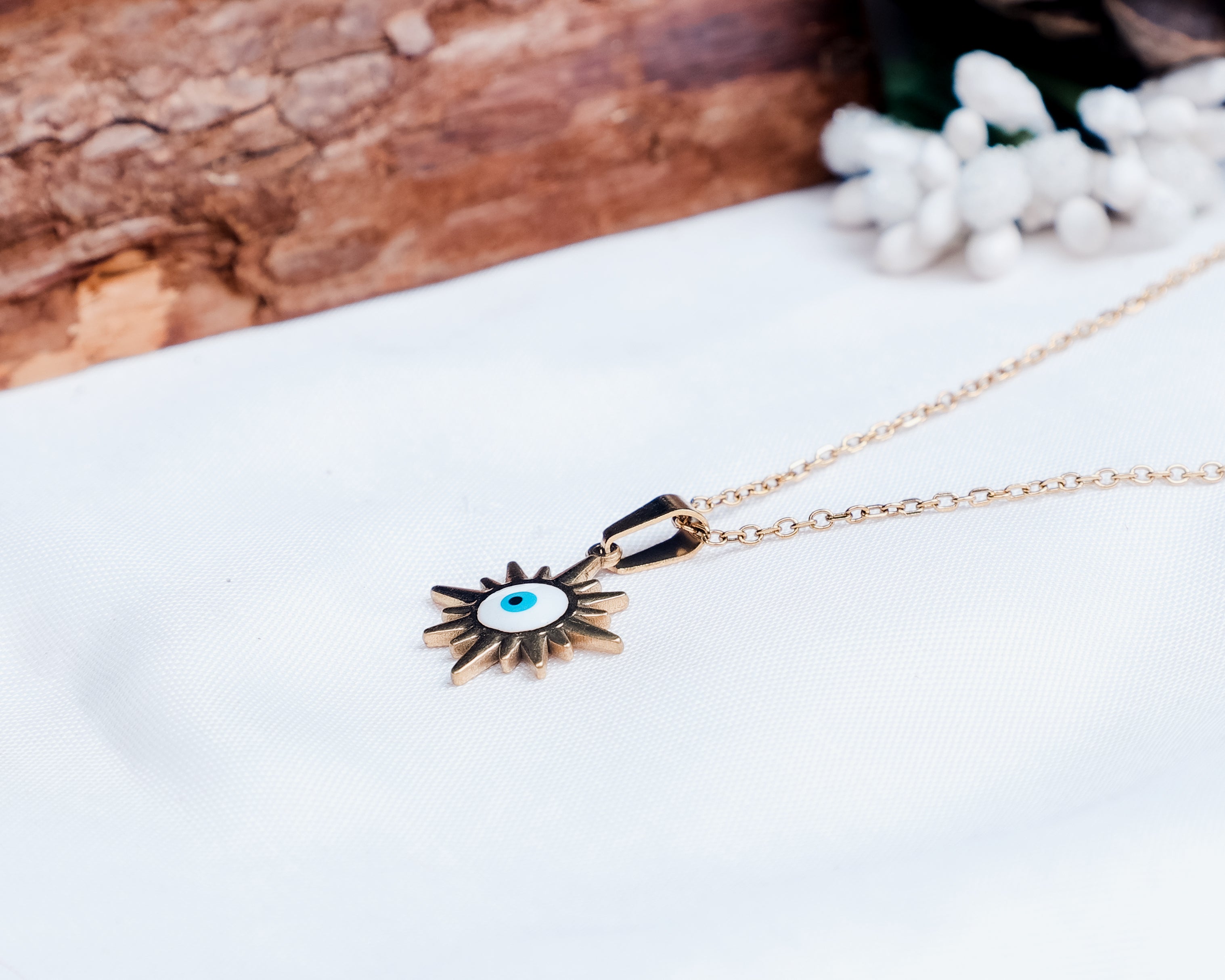 Evil Eye Anti-Tarnish Necklace