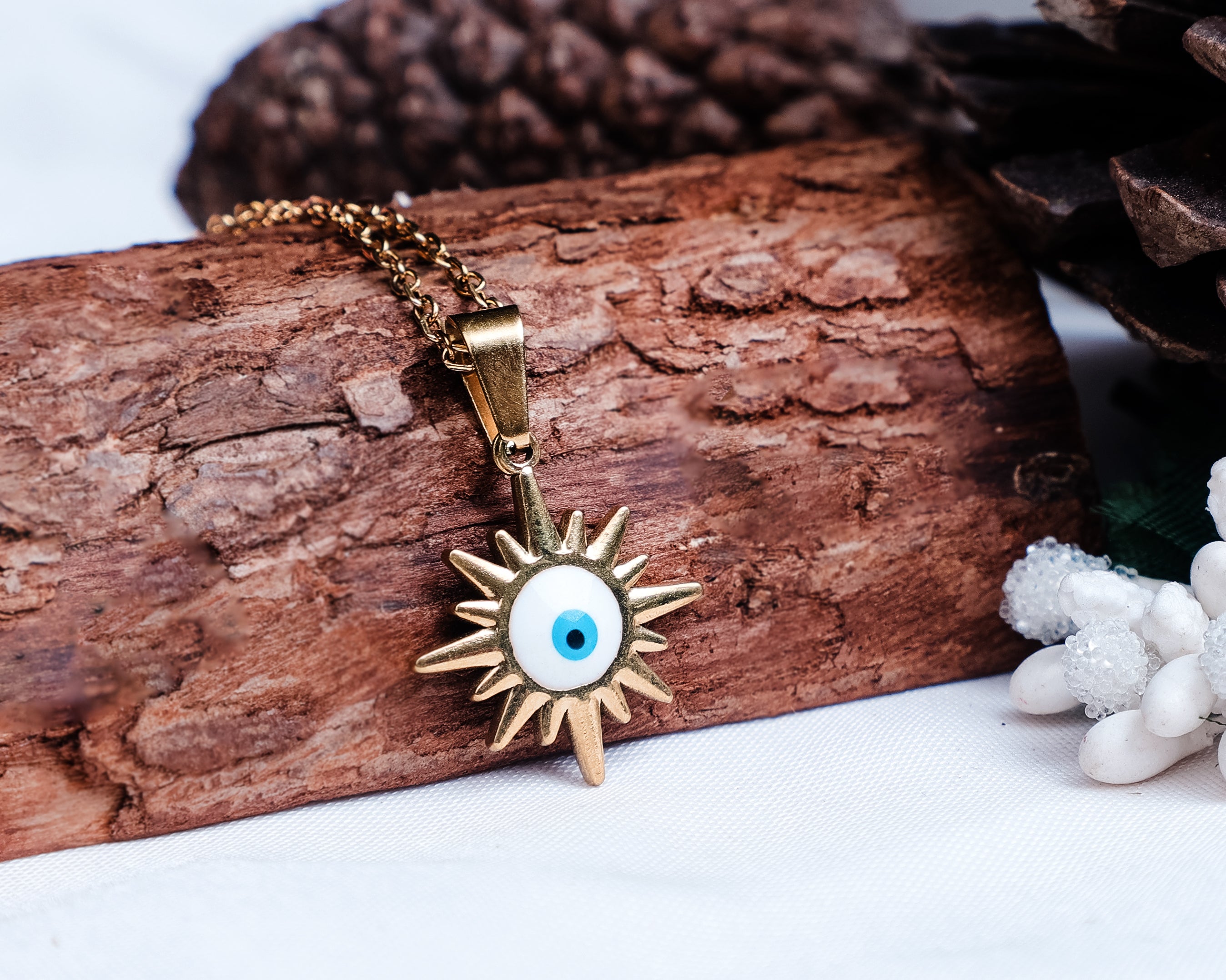 Evil Eye Anti-Tarnish Necklace