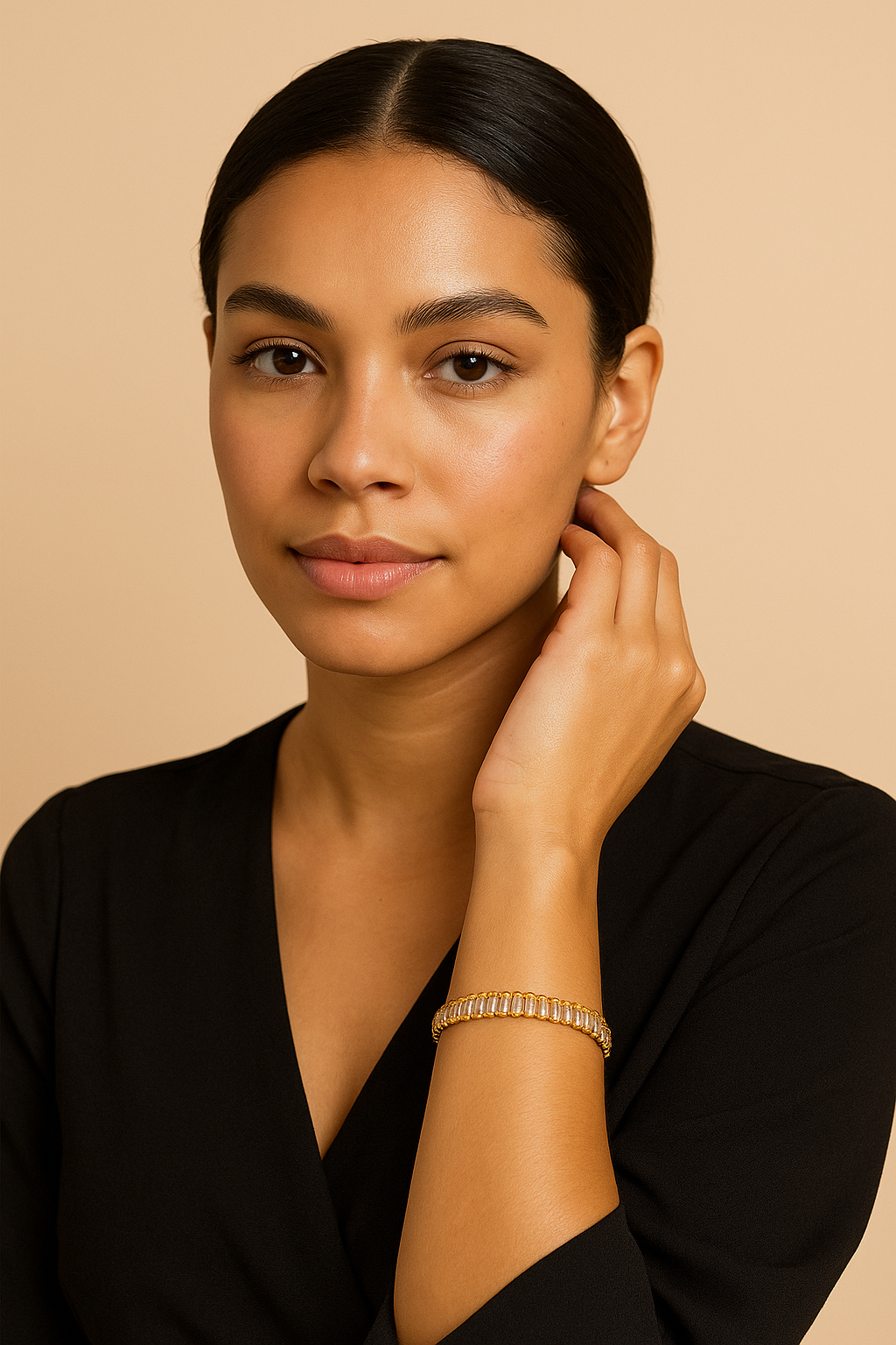 Anti-Tarnish White Crystal Bracelet
