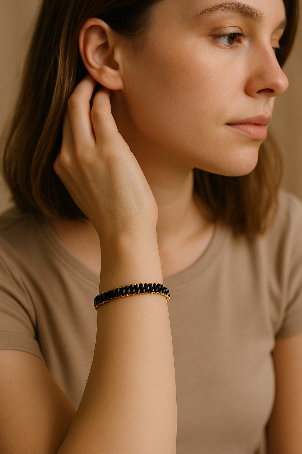 Anti-Tranish Black Stone Bracelets