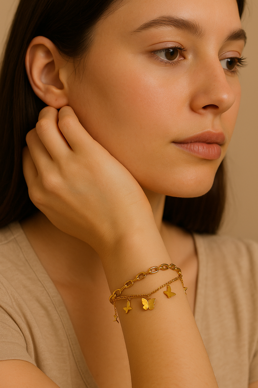 Anti-Tranish Butterfly Double Layer Bracelets