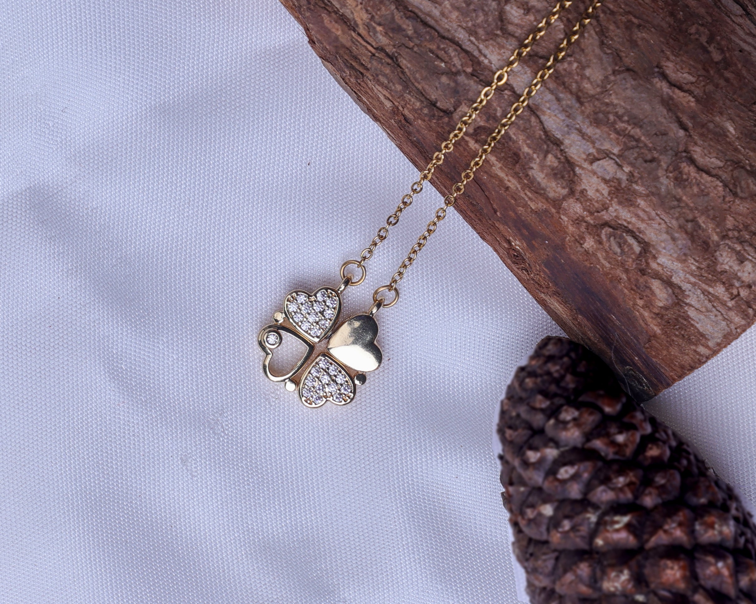 Heart Anti-Tarnish Openable  Necklace