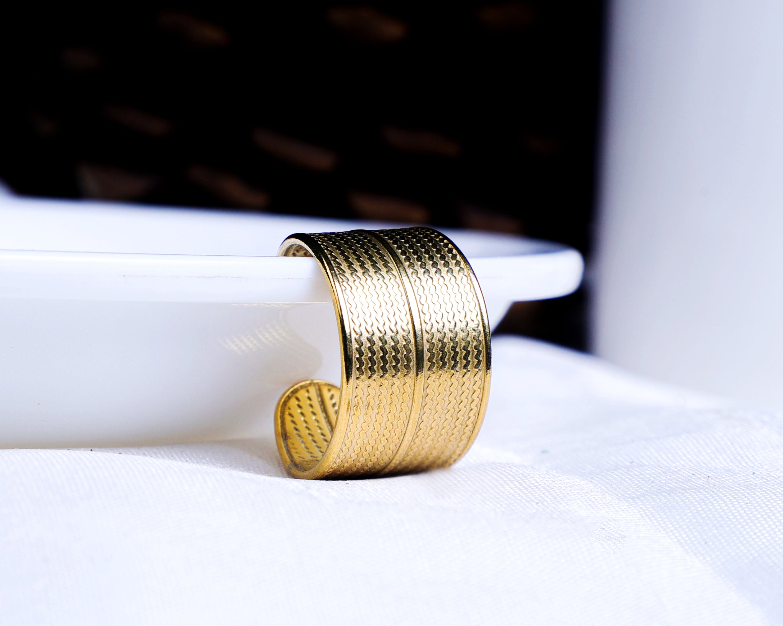 Anti-Tarnish Designer Adjustable Ring