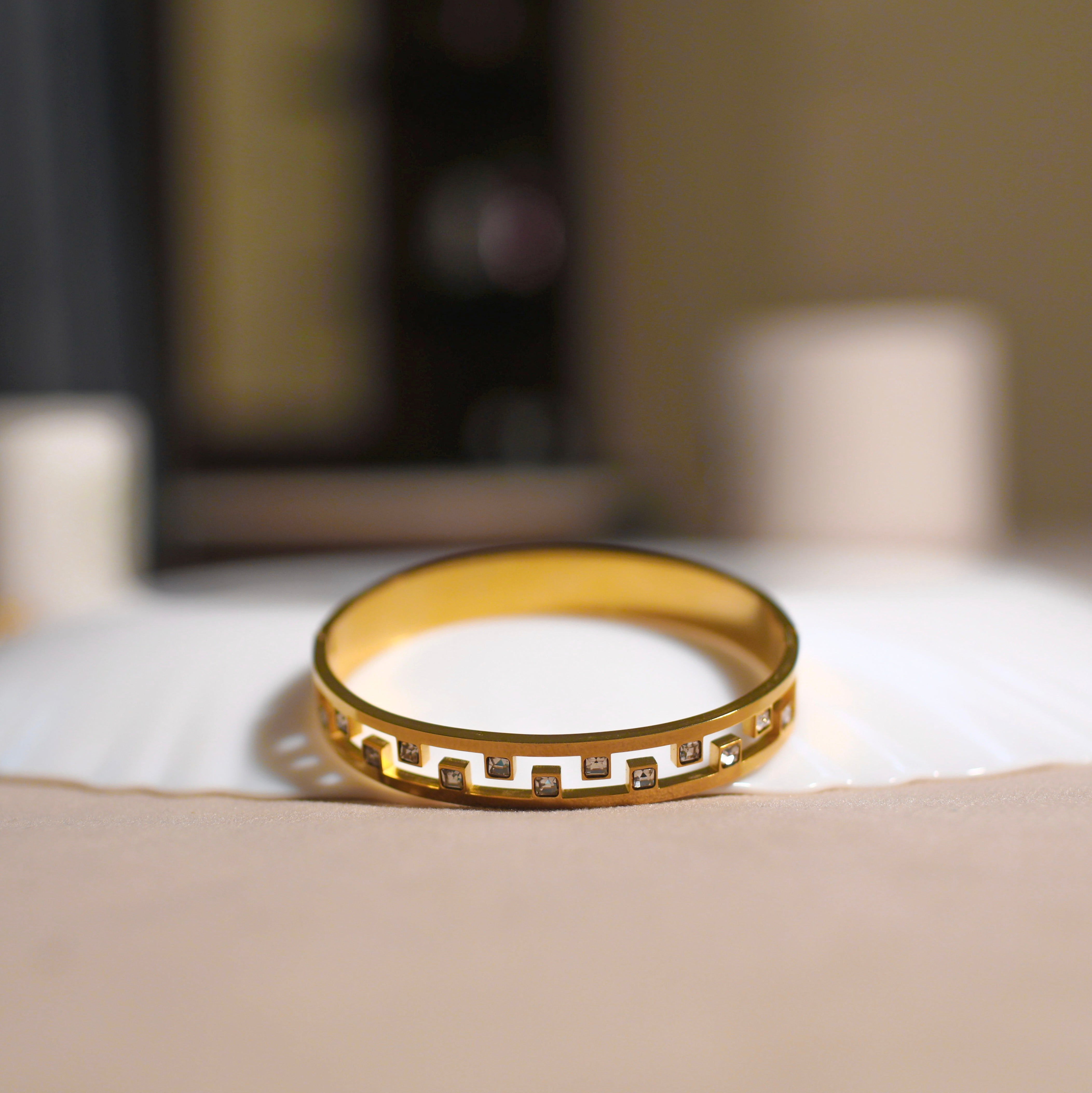 Anti-Tarnish Geometric Bracelet