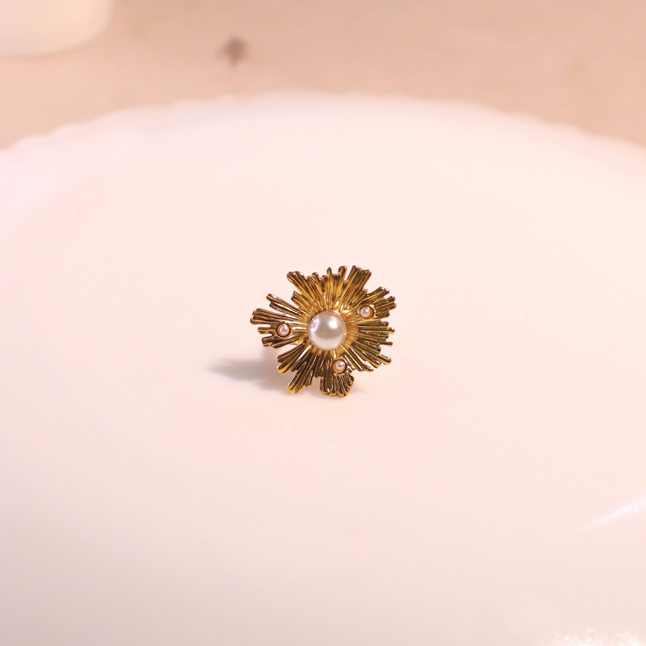 Anti-Tarnish Sunrise Ring