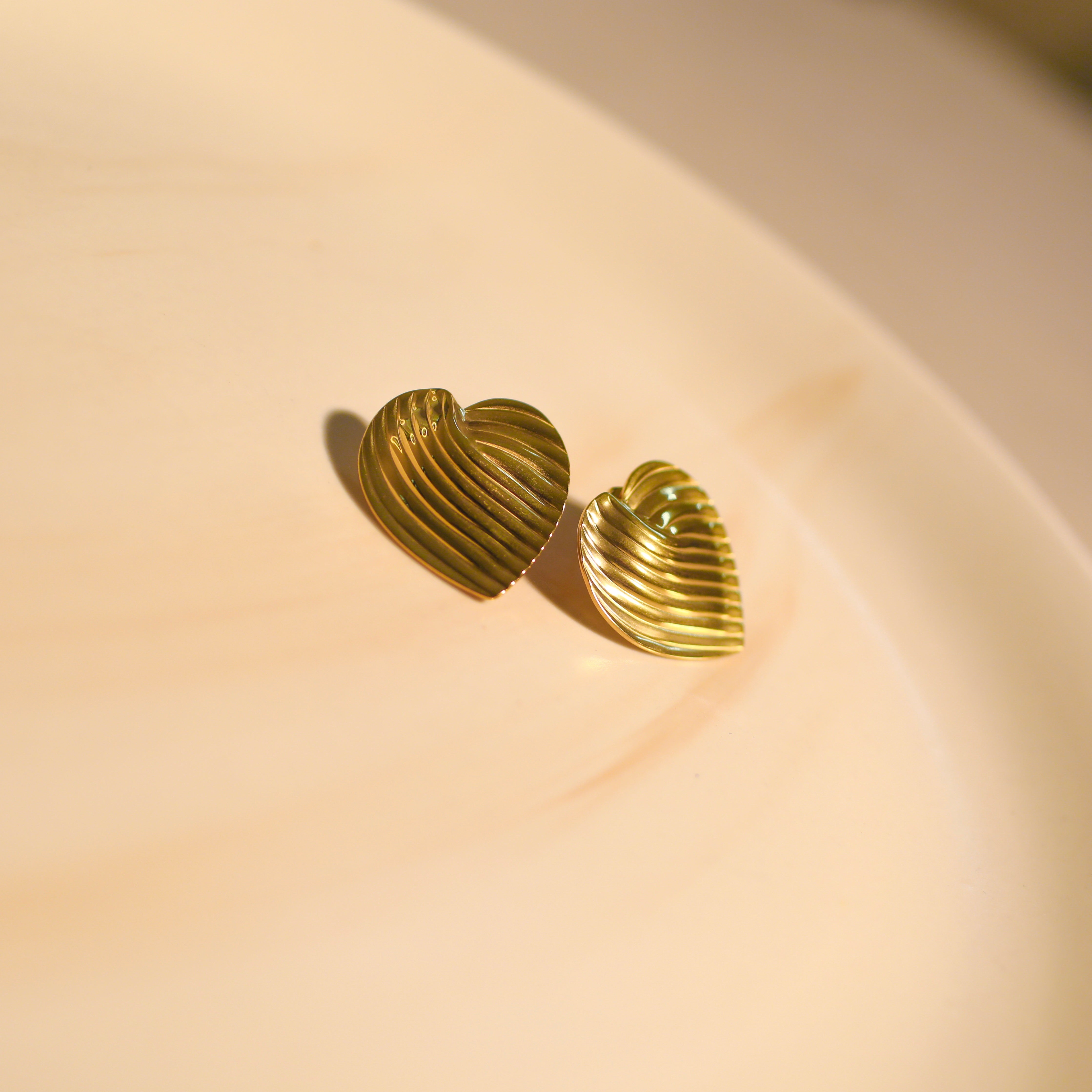 Anti Tarnish Heart Shaped Earrings