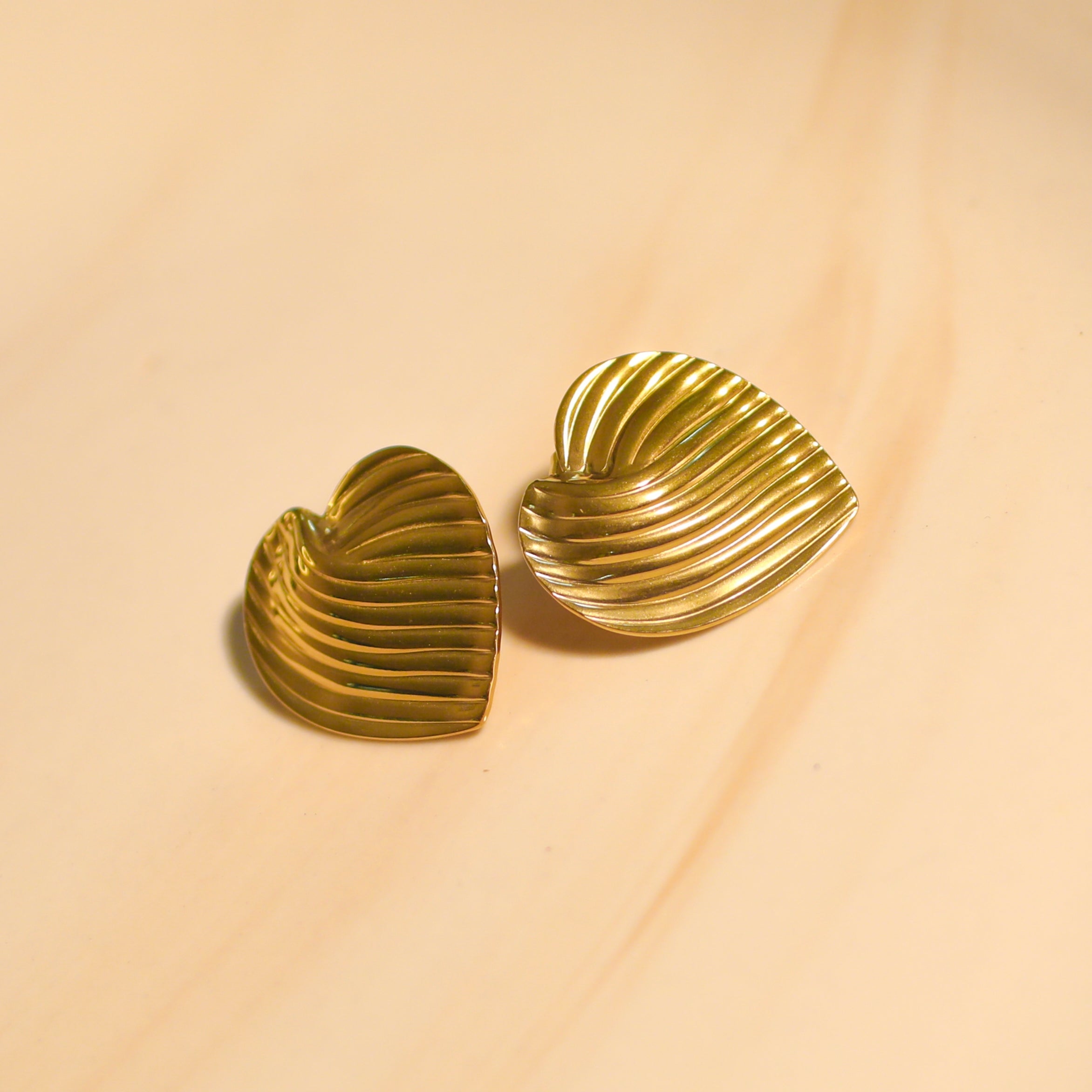 Anti Tarnish Heart Shaped Earrings