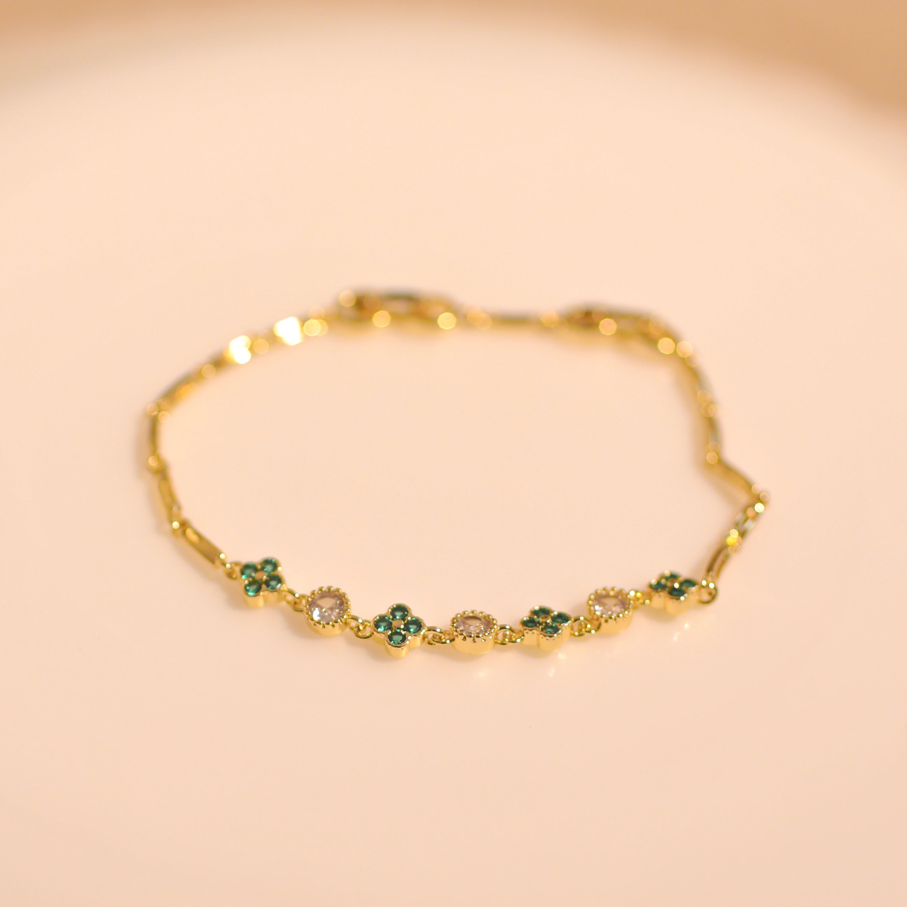 Anti-Tranish Green Stone Bracelets