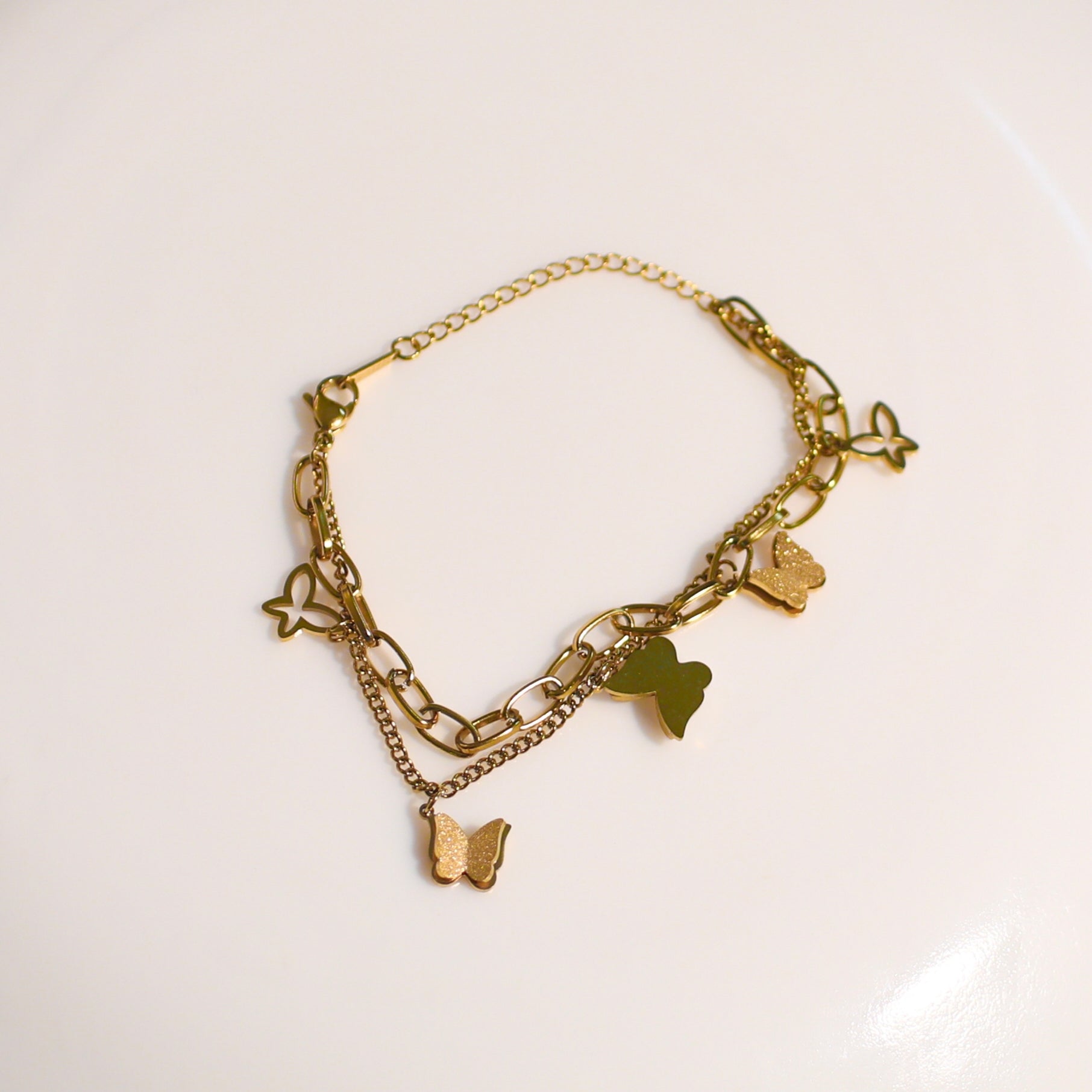Anti-Tranish Butterfly Double Layer Bracelets