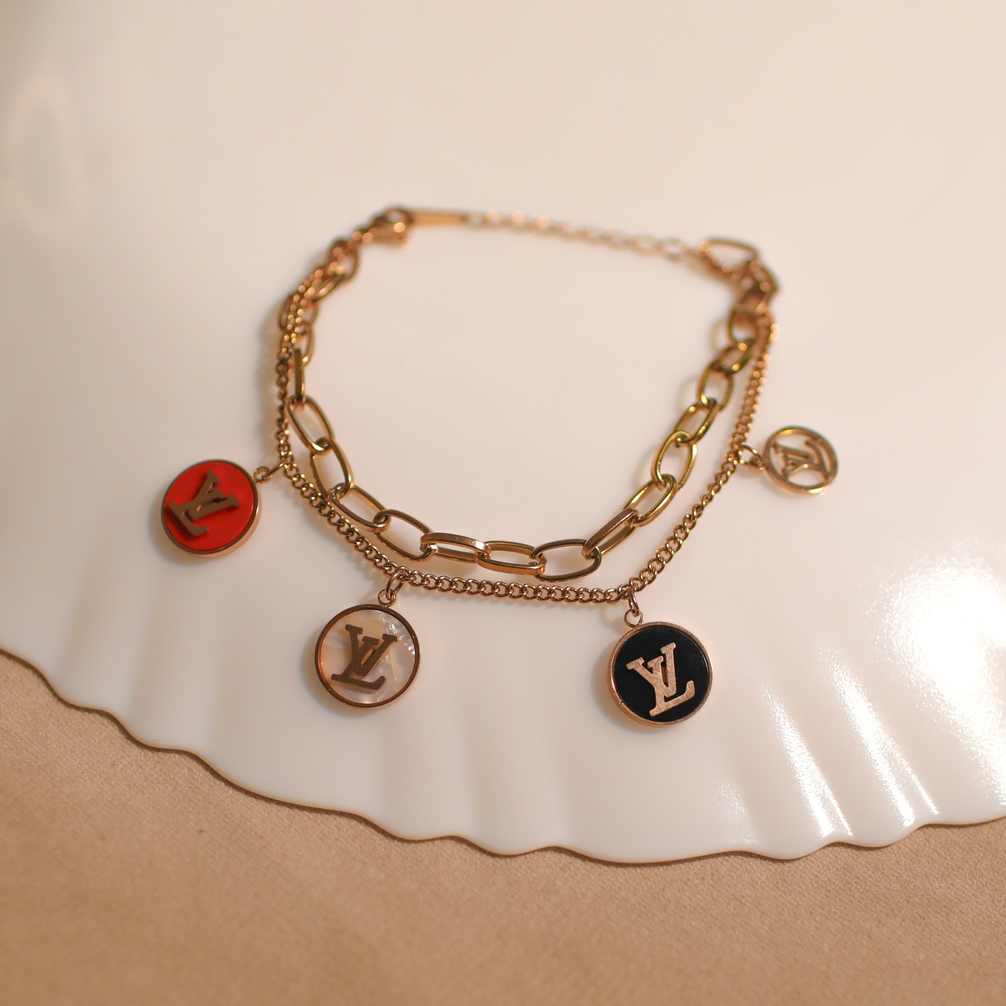 Anti-Tranish LV Charm Bracelets