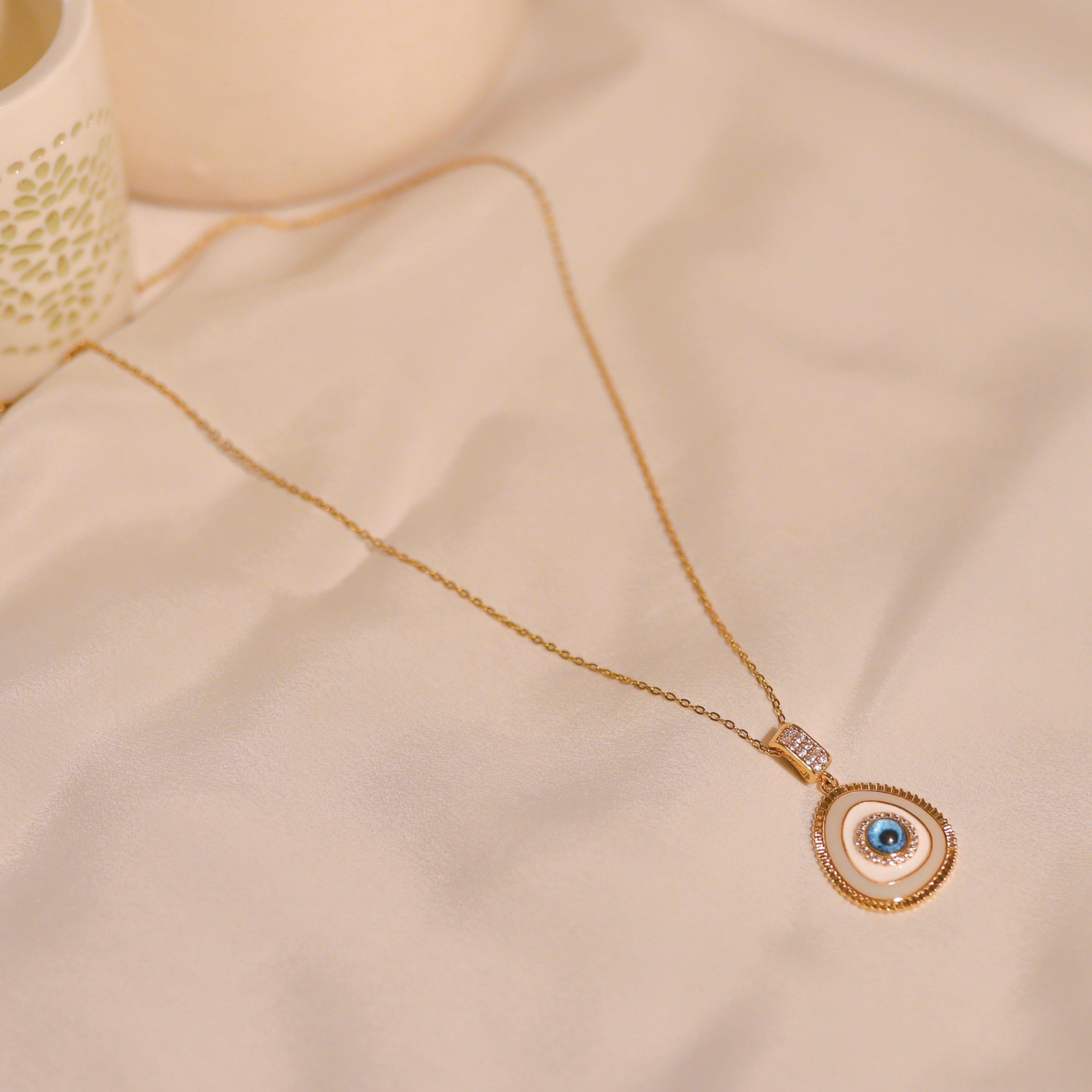 Anti-Tarnish Evil Eye Pendant