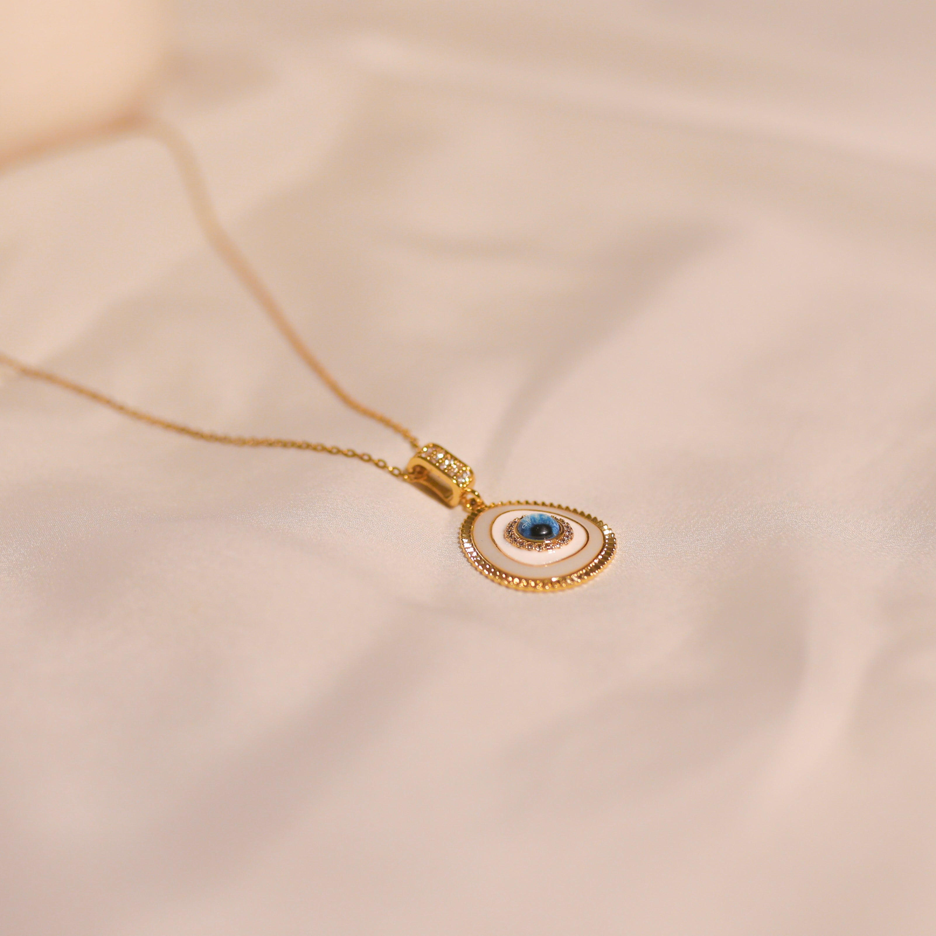 Anti-Tarnish Evil Eye Pendant