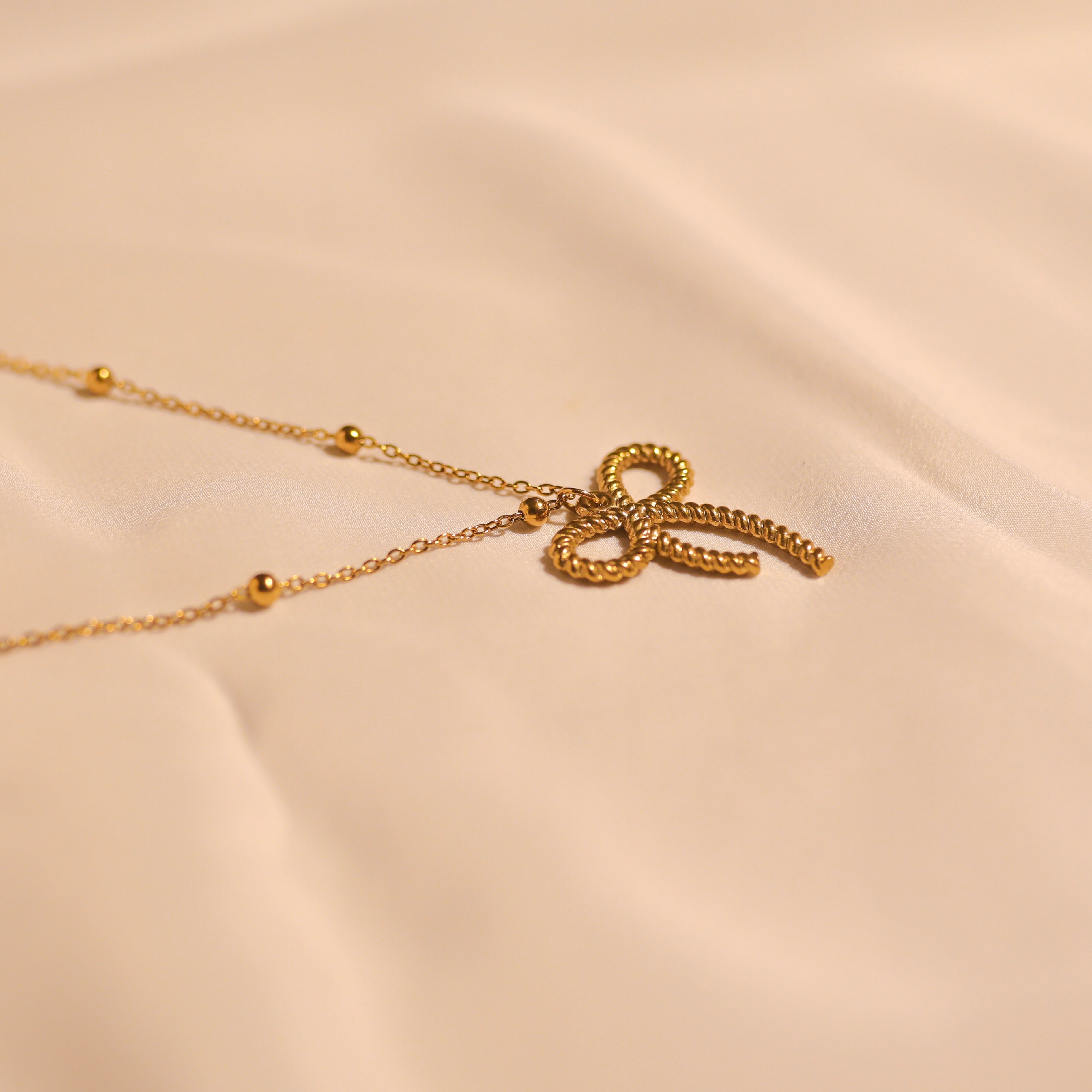 Anti-Tarnish Stylish Bow Pendant