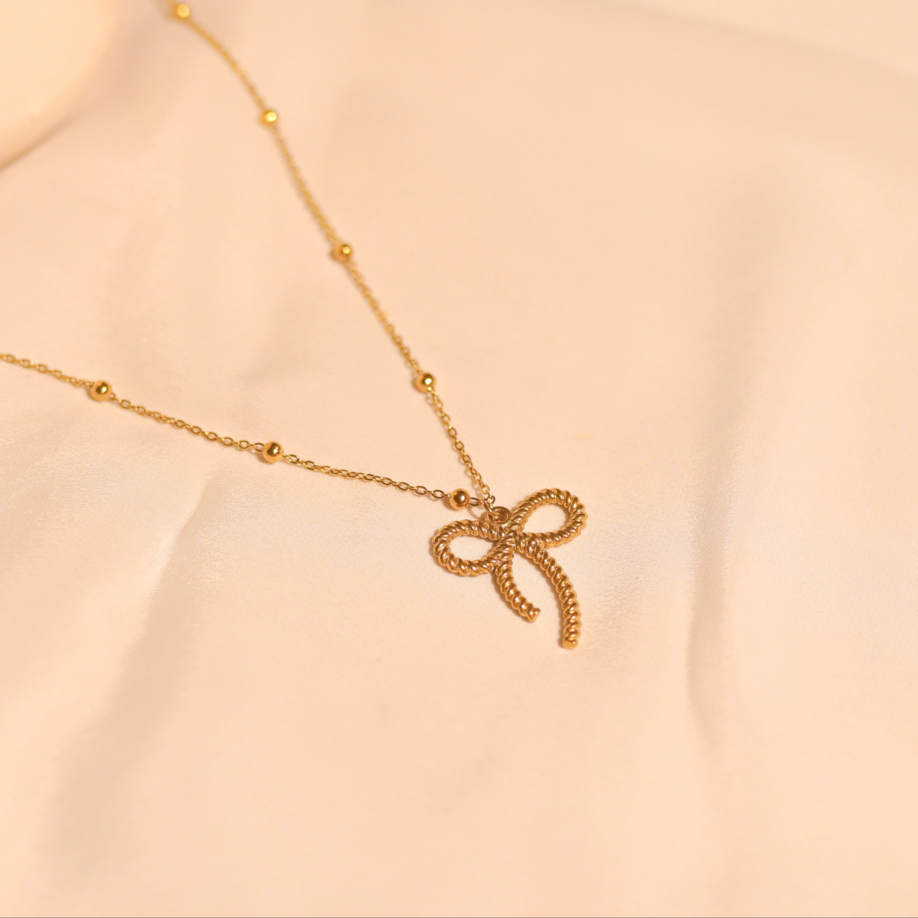 Anti-Tarnish Stylish Bow Pendant
