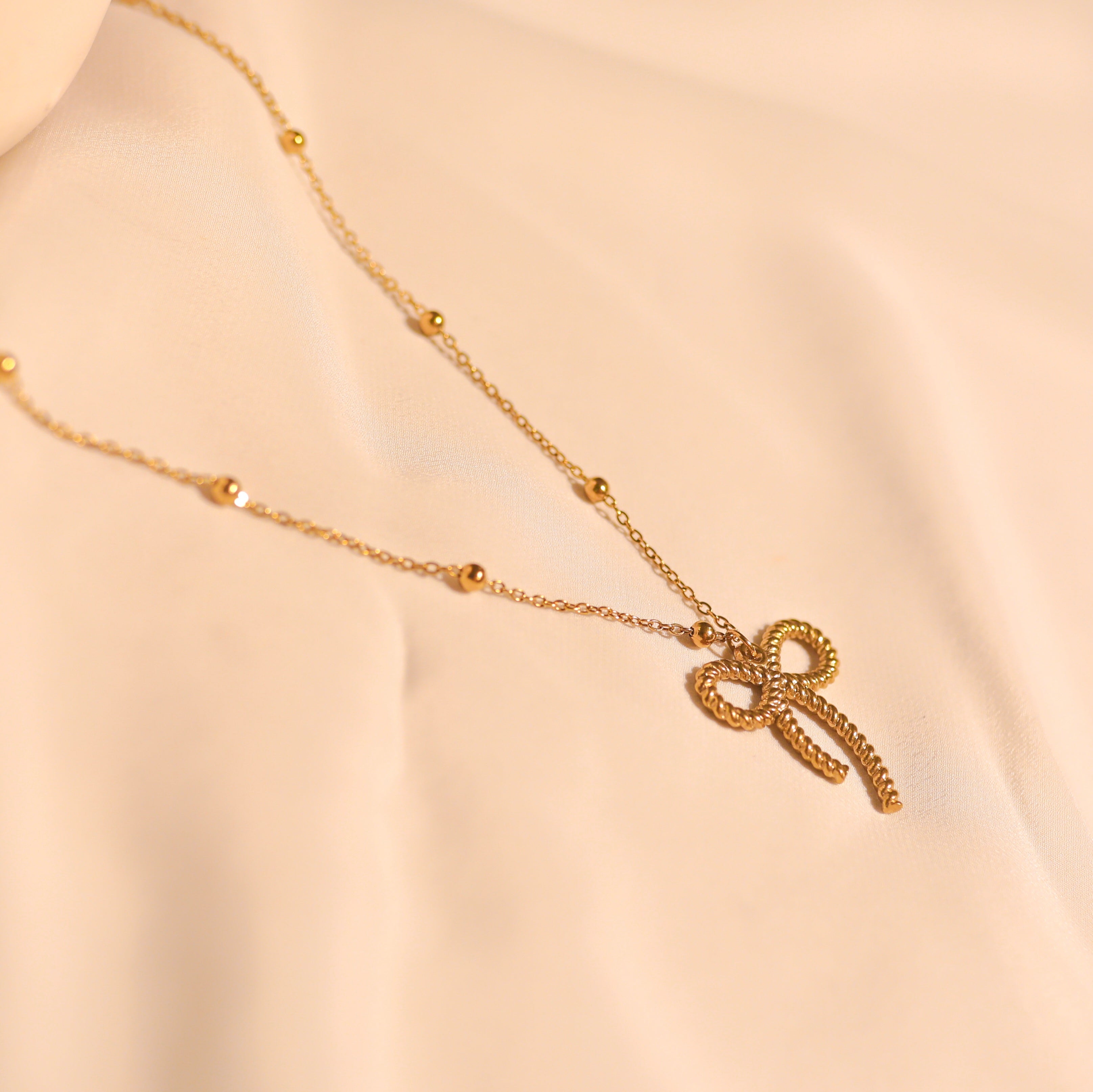 Anti-Tarnish Stylish Bow Pendant