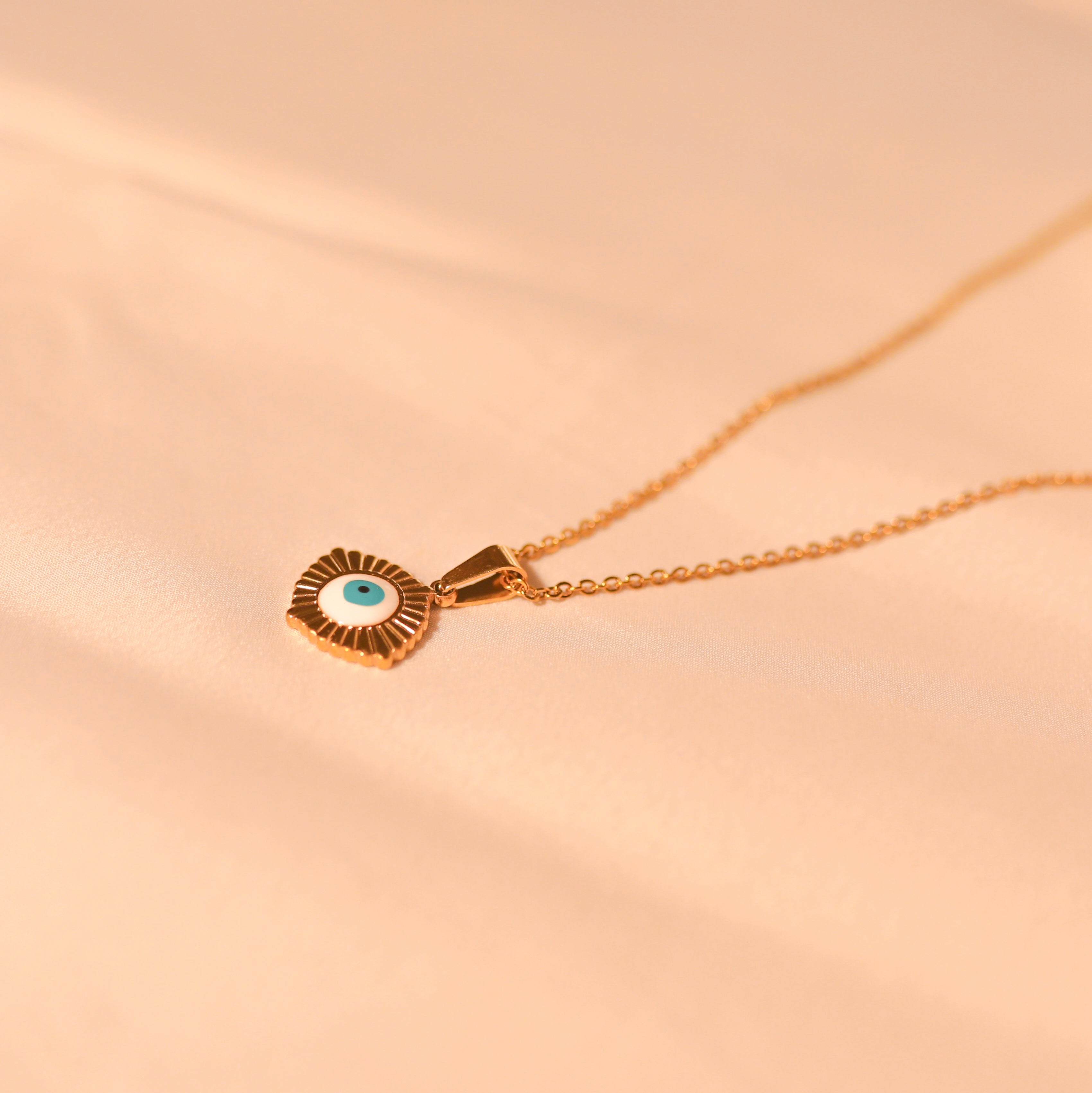 Anti-Tarnish Evil Eye Pendant-103