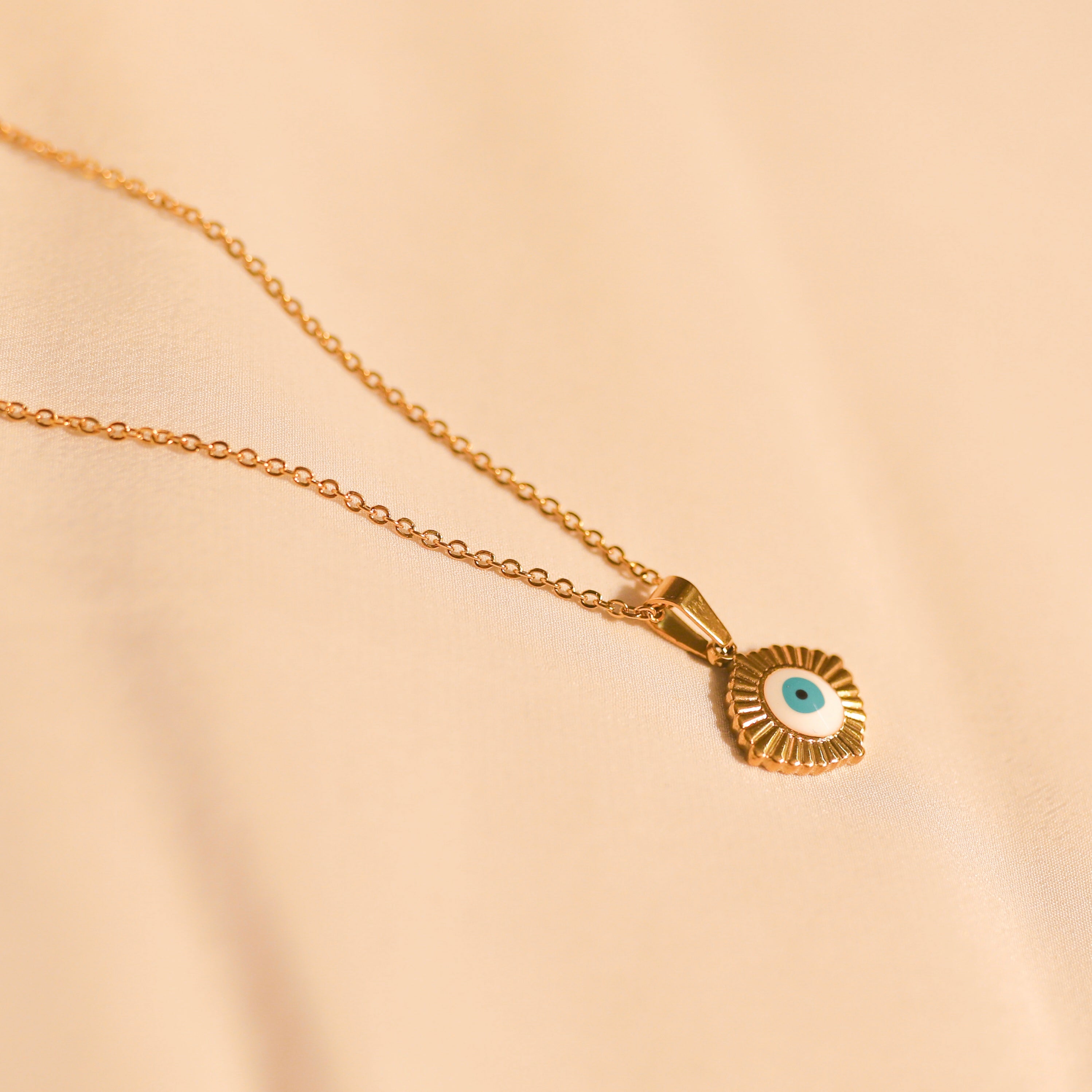 Anti-Tarnish Evil Eye Pendant-103