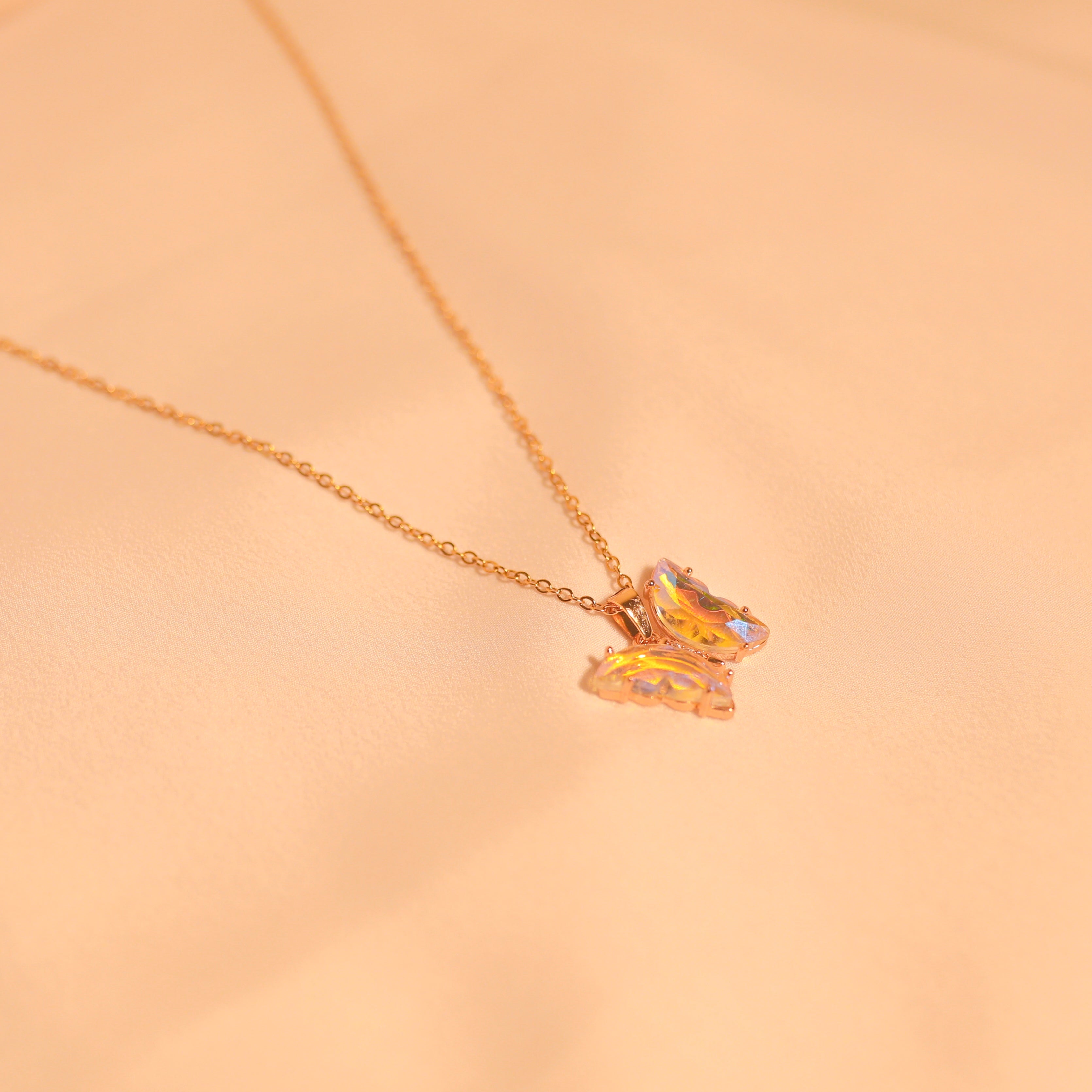 Anti-Tarnish ButterFly Crystal Pendant -111