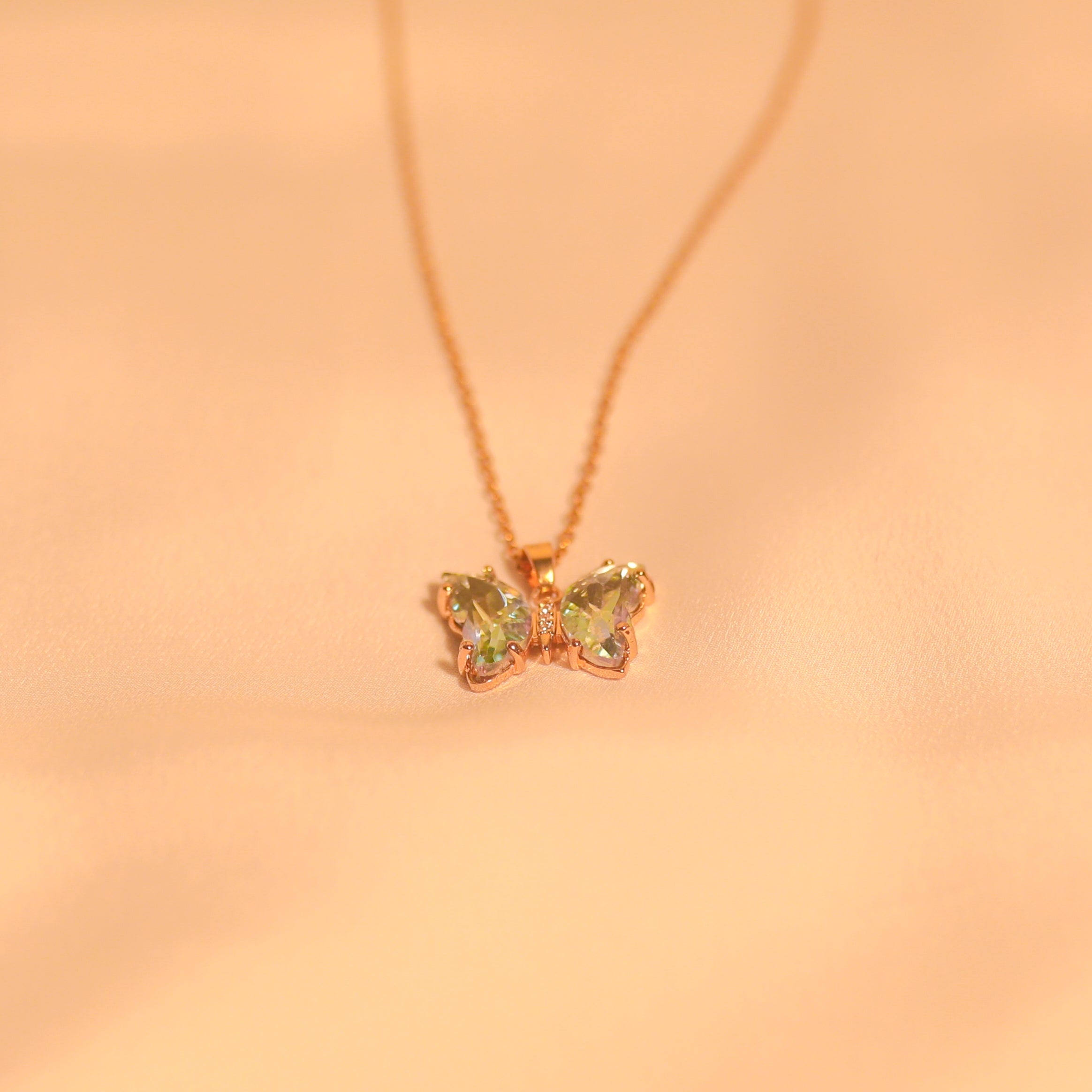 Anti-Tarnish ButterFly Crystal Pendant -113