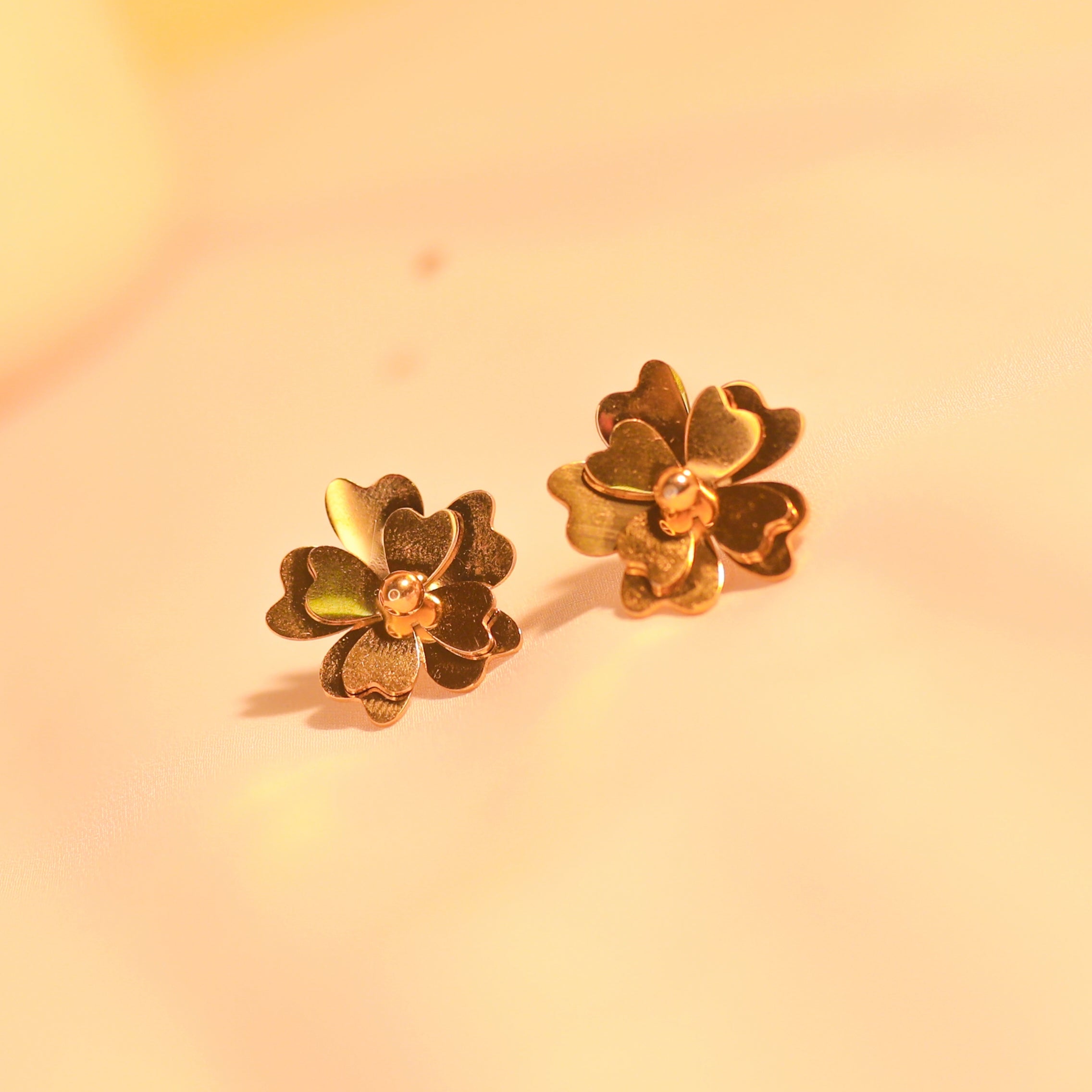 Double Layer Floral Earrings-131