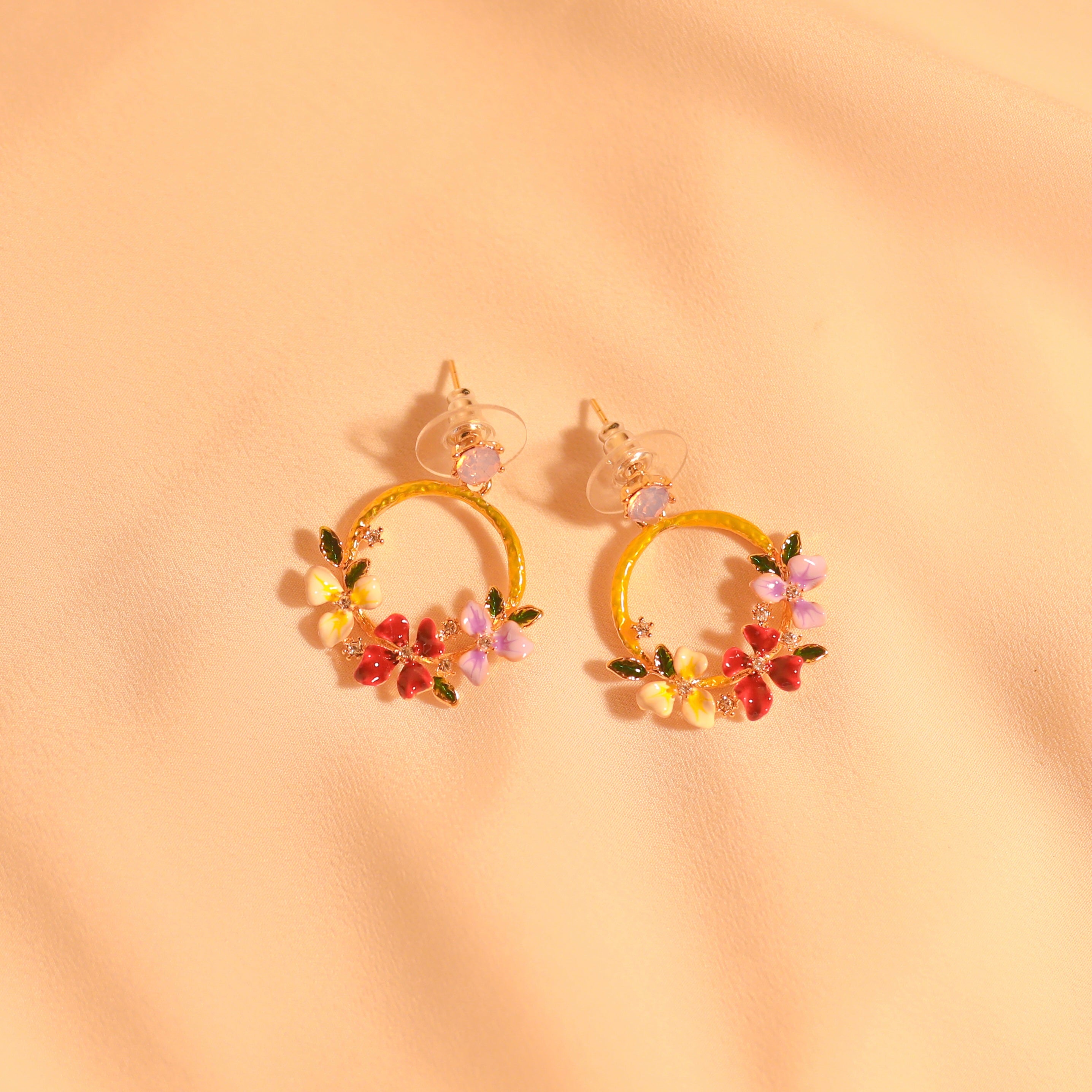 Korean Floral Earrings -154