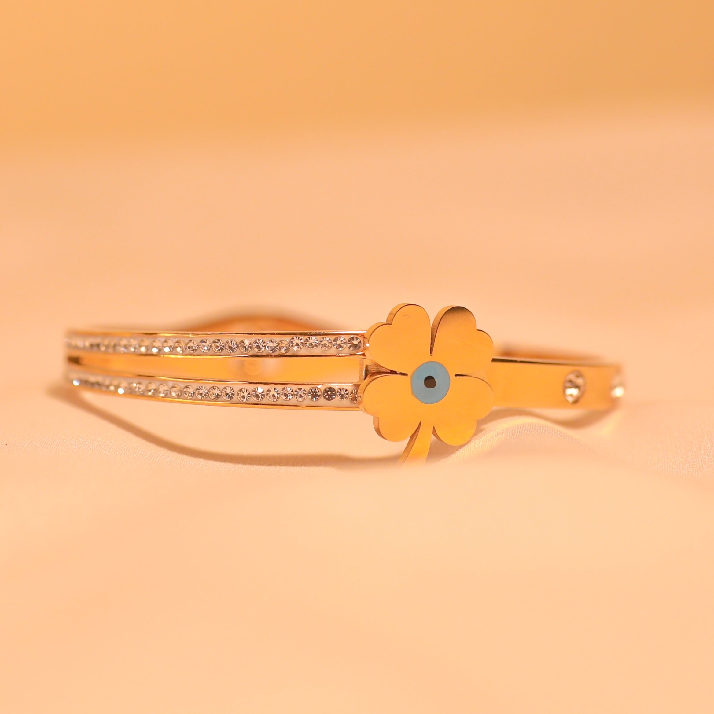 Anti-Tarnish Floral Evil Eye  Bracelet -144