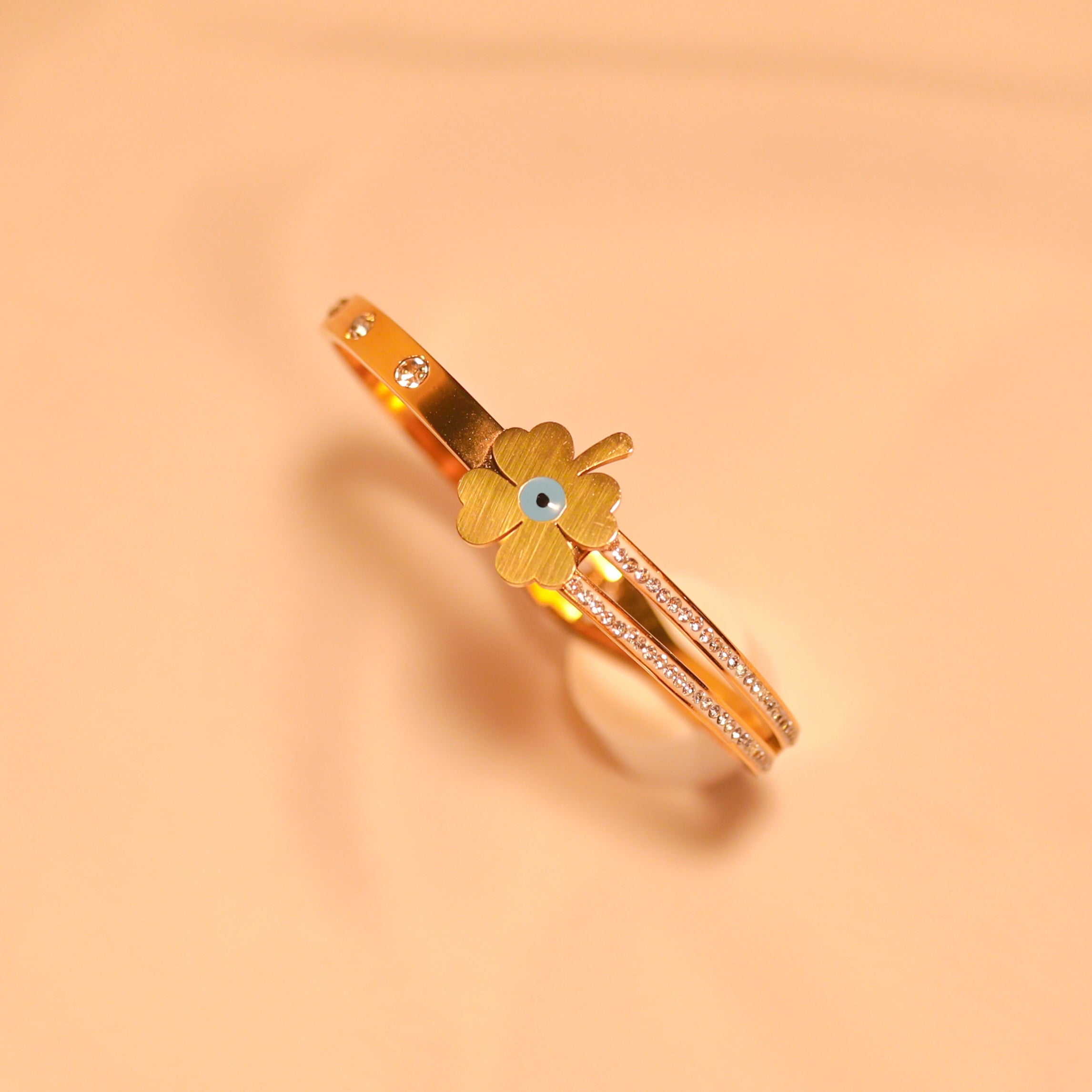 Anti-Tarnish Floral Evil Eye  Bracelet -144