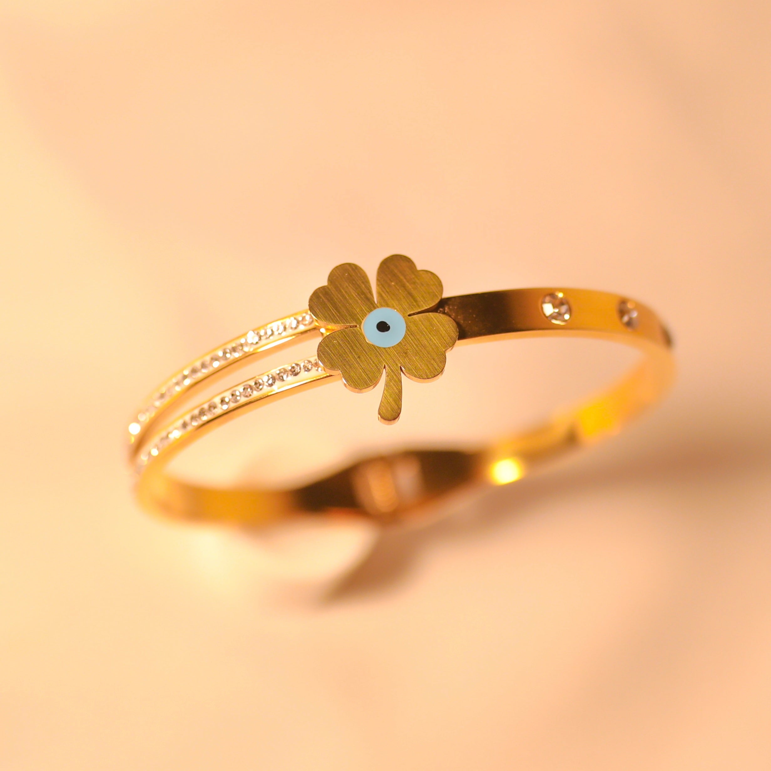 Anti-Tarnish Floral Evil Eye  Bracelet -144