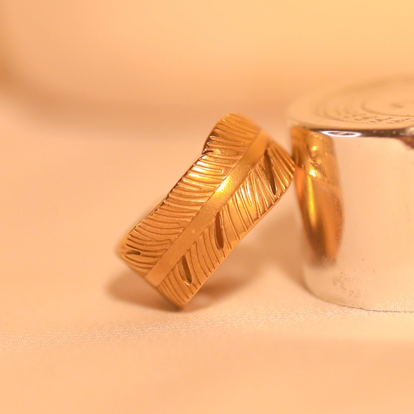 Anti-Tarnish Feather Designer Ring-159