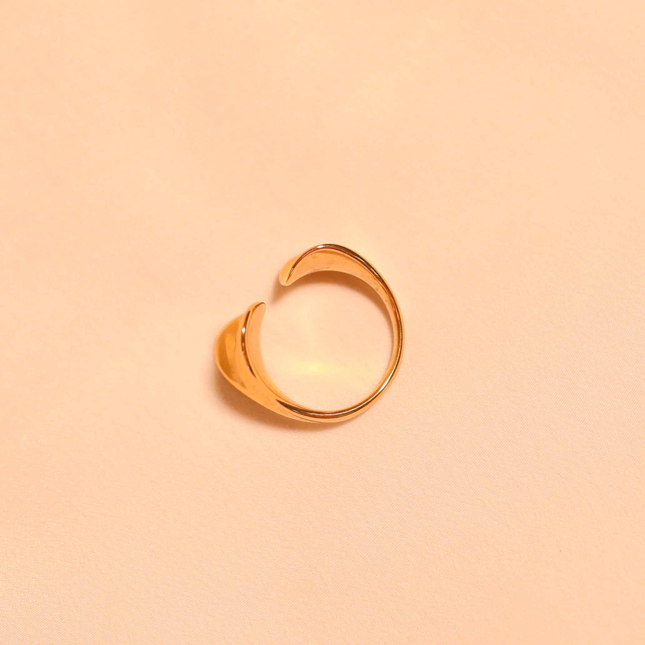 Anti-Tarnish Open Curved Designer Ring-157