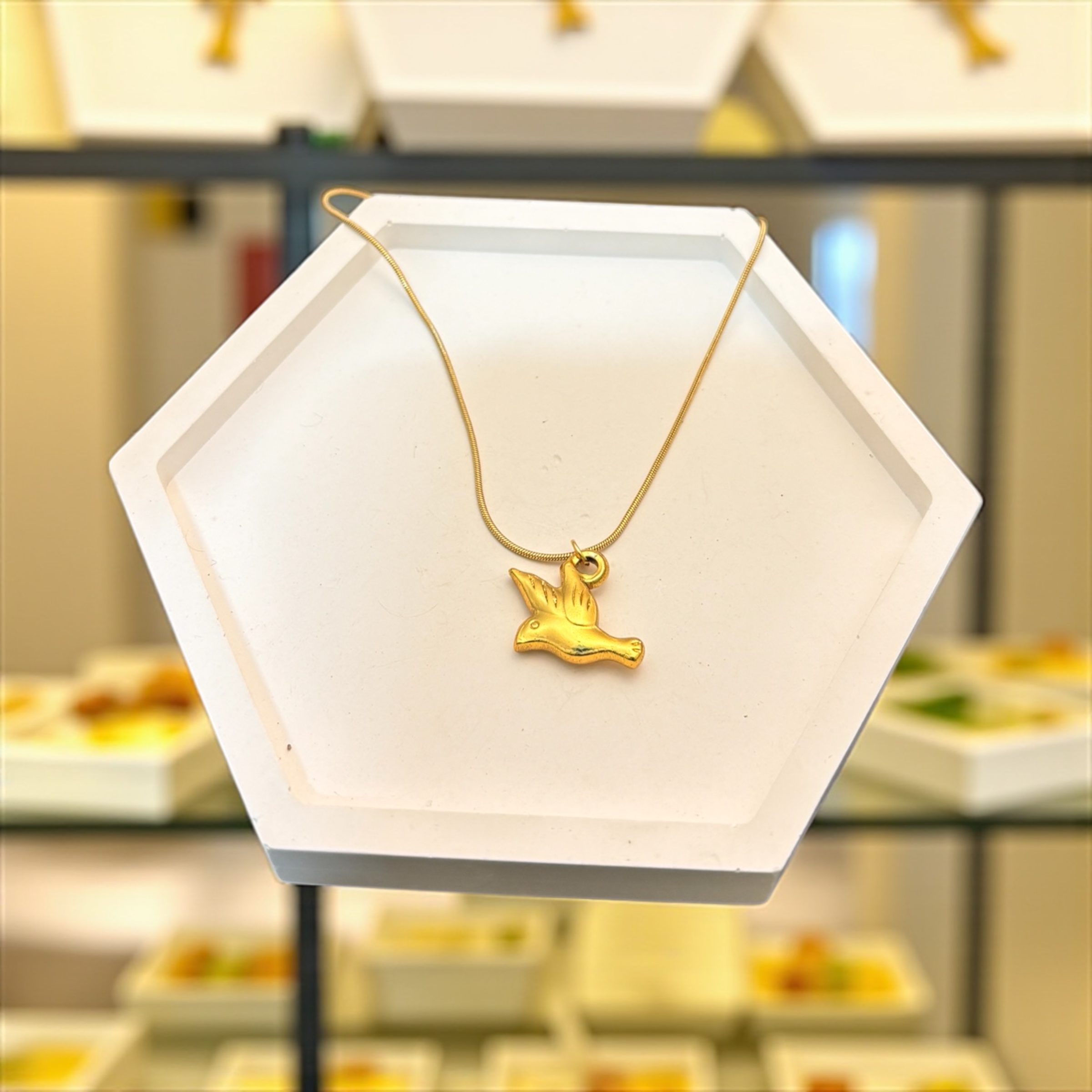 Anti-Tarnish Golden Dove of Peace