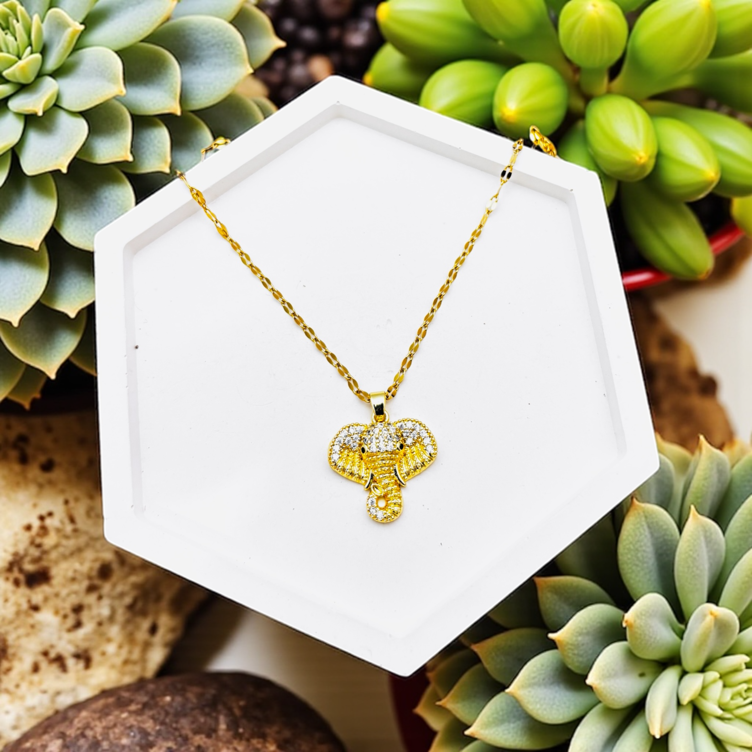 Anti-Tarnish Elephant Empress Necklace
