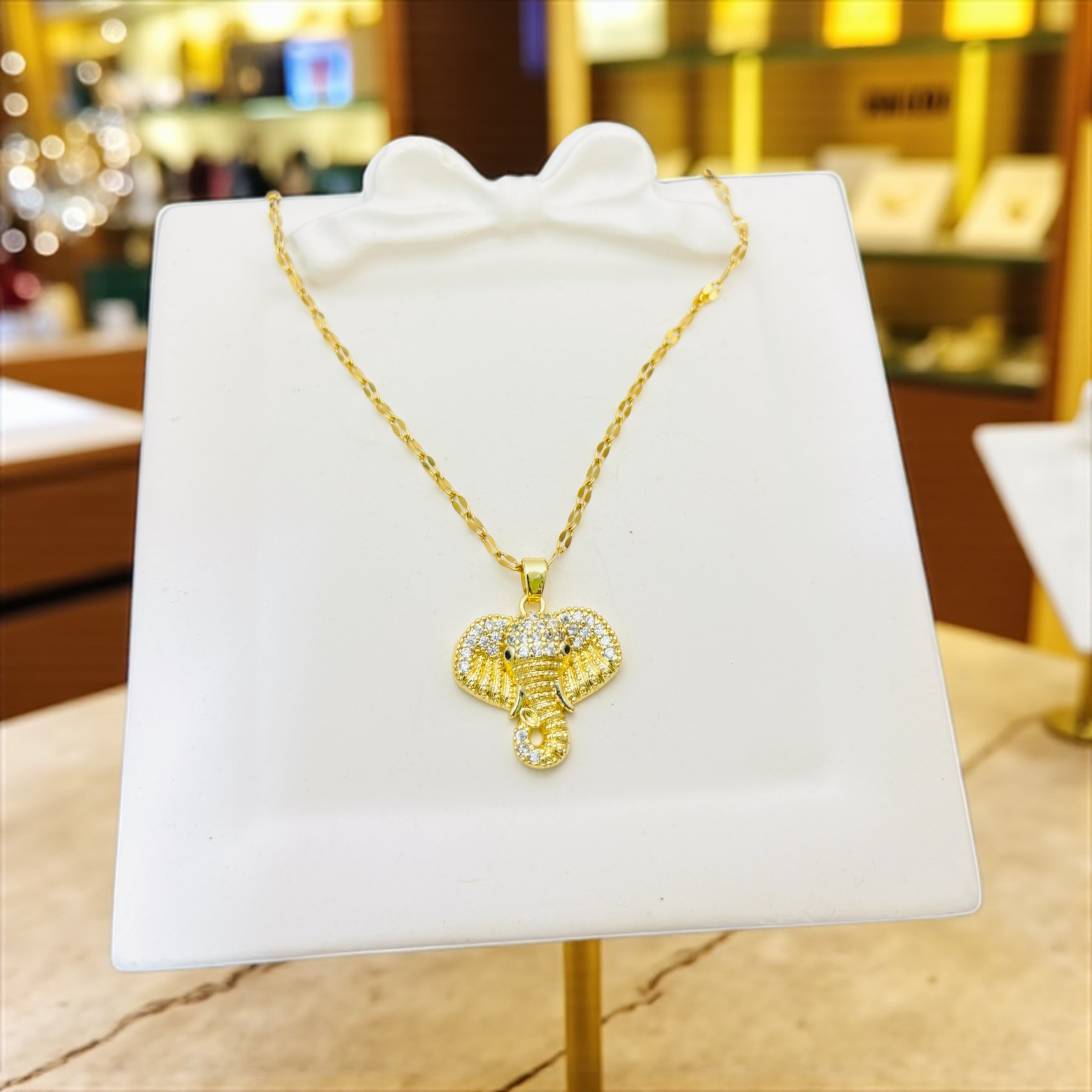 Anti-Tarnish Elephant Empress Necklace