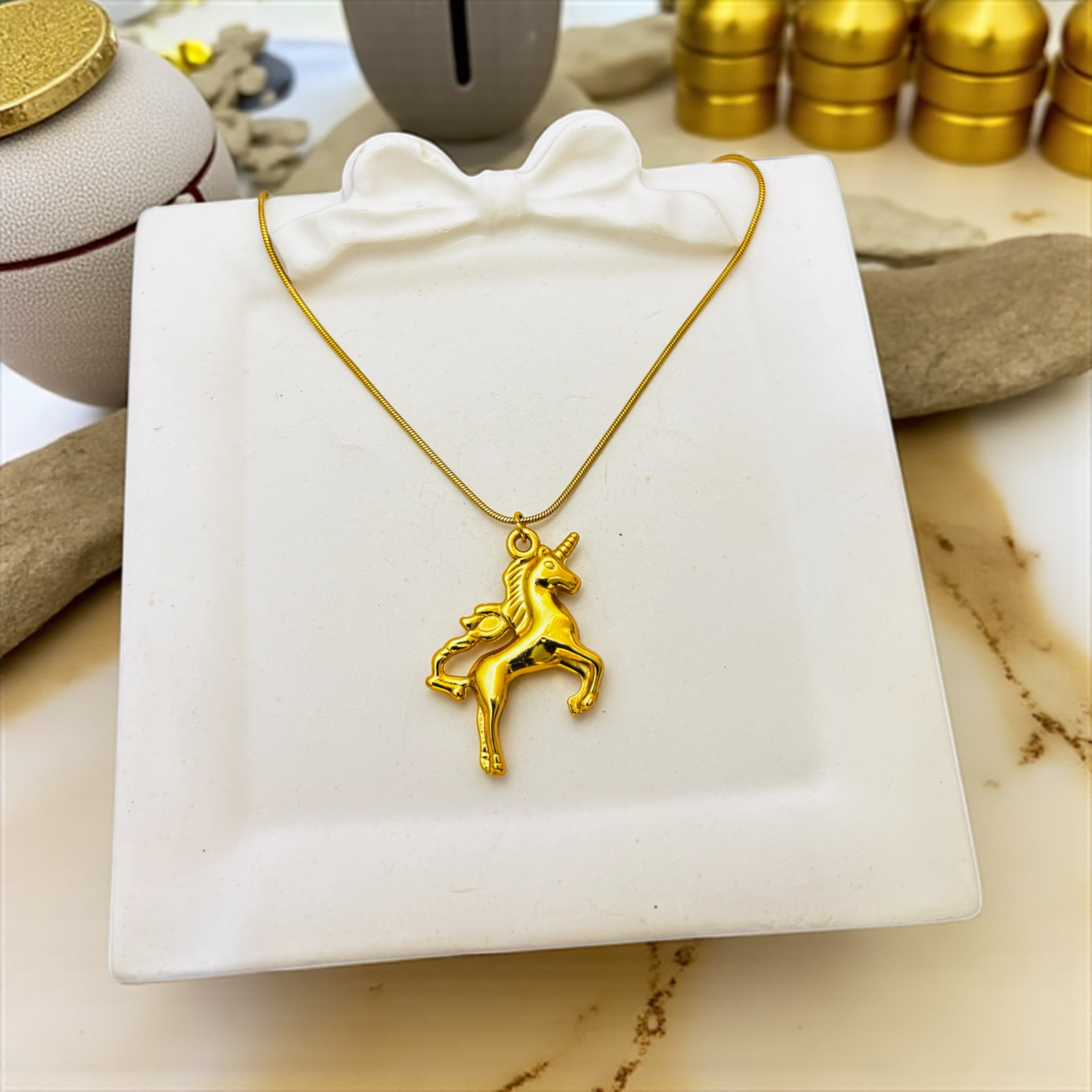 Anti-Tarnish Enchanted Unicorn Charm