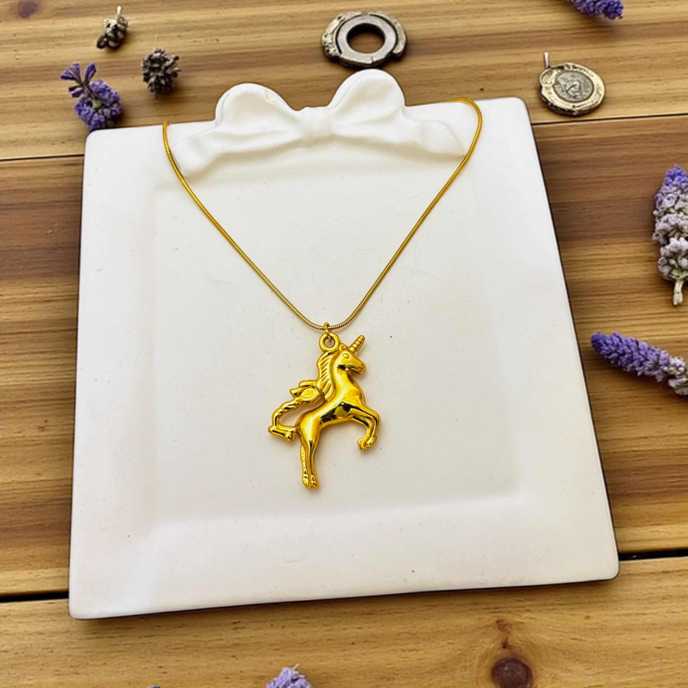 Anti-Tarnish Enchanted Unicorn Charm