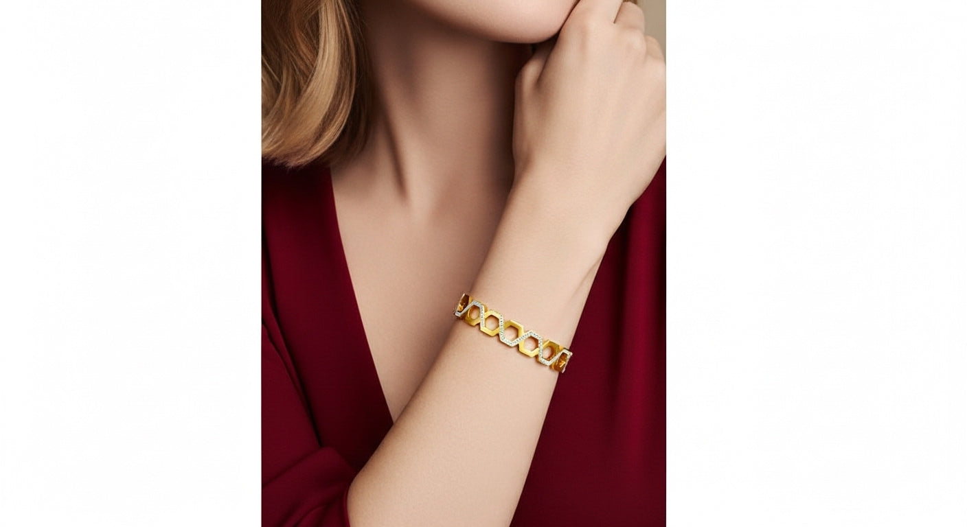 Golden Weave- Anti Tarnish Bracelet