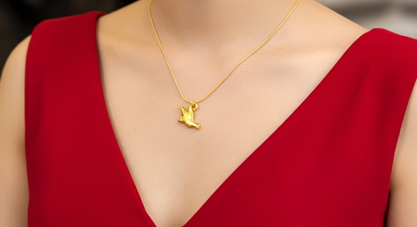 Anti-Tarnish Golden Dove of Peace