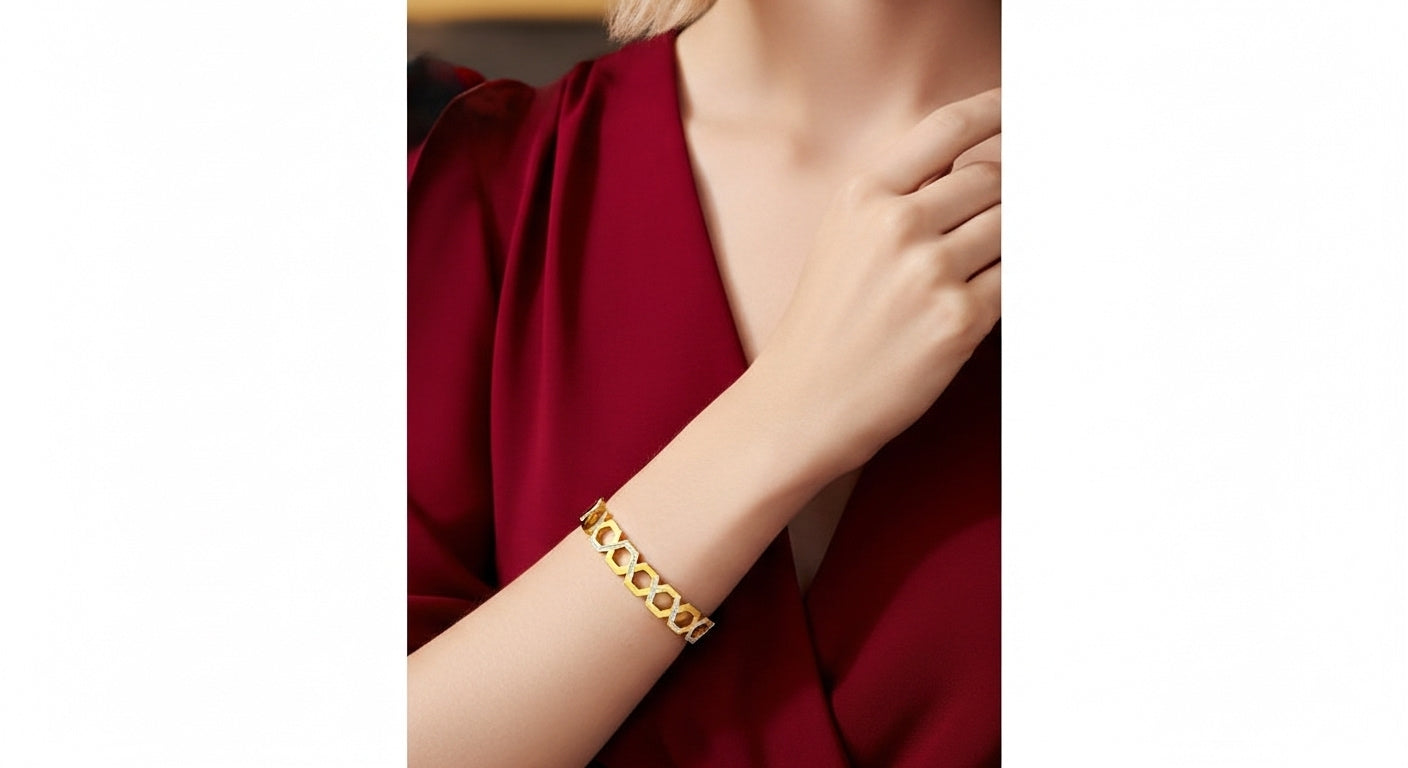 Golden Weave- Anti Tarnish Bracelet